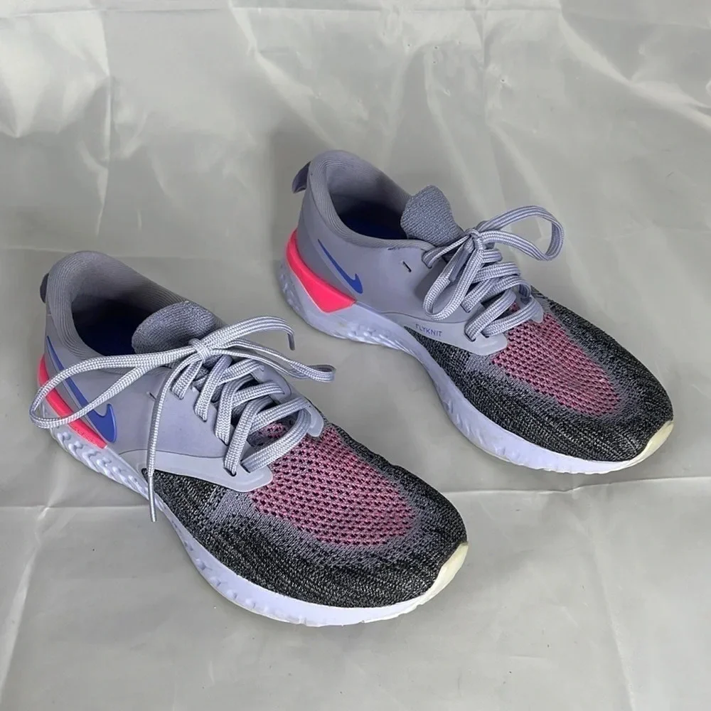 NIKE Odyssey React 2 Flyknit React Running Shoe Purple Lightweight Sneaker 6 - Picture 13 of 13